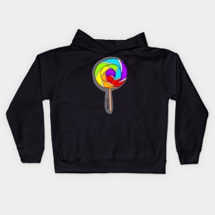 Rainbow Colored Lollipop Kids Hoodie